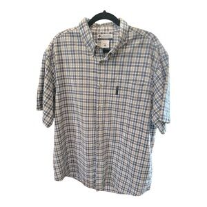 Columbia Sportswear Plaid Short Sleeve Shirt Men’s XXL – 100% Cotton NWT